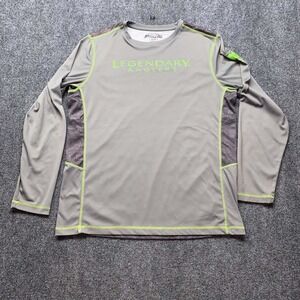 Legendary Anglers Shirt Mens Medium  Gray Green Fishing Outdoor Adult Colorblock